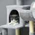 PawHut Tall Cat Tree for Indoor Cats, 70" Multi-Level Cat Tower with Hammock, Cat Bed, Cat Condo image thumbnail 7