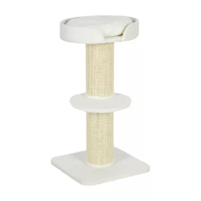 PawHut Cat Tree Kitty Tower with Sisal Mat Scratching Post, Cat Bed, Cushion, Perch, 18" x 18" x 36" - Image 1