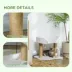PawHut Cat Tower Condo for Indoor Cats, Small Cat Tree with Jute Scratching Posts, Top Perch image thumbnail 5