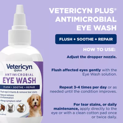 Vetericyn Eye Care Relief Kit for Pets, Eye Wash & Eye Gel, 3 fl oz Each - Image 3