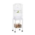 PawHut 62"H Bird Cage on Stand w/ Wheels, Rolling Stand with Storage Shelf image thumbnail 1
