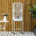 PawHut 62"H Bird Cage on Stand w/ Wheels, Rolling Stand with Storage Shelf image thumbnail 2