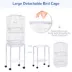 PawHut 62"H Bird Cage on Stand w/ Wheels, Rolling Stand with Storage Shelf image thumbnail 4