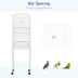 PawHut 62"H Bird Cage on Stand w/ Wheels, Rolling Stand with Storage Shelf image thumbnail 6