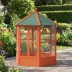 PawHut 70"H Wooden Bird Cage Hexagonal Outdoor Aviary with Doors image thumbnail 2