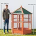 PawHut 70"H Wooden Bird Cage Hexagonal Outdoor Aviary with Doors image thumbnail 3