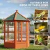 PawHut 70"H Wooden Bird Cage Hexagonal Outdoor Aviary with Doors image thumbnail 5
