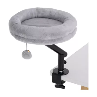 PawHut Cat Desk Bed 360° Rotatable Adjustable Height for Home Office - Image 1