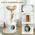 PawHut 40" Real Wood Cat Tree, Cat Tower for Indoor Large Adult Cats with Scratching Posts, Condo image thumbnail 4