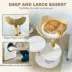 PawHut 40" Real Wood Cat Tree, Cat Tower for Indoor Large Adult Cats with Scratching Posts, Condo image thumbnail 6