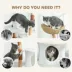 PawHut 40" Real Wood Cat Tree, Cat Tower for Indoor Large Adult Cats with Scratching Posts, Condo image thumbnail 7