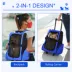 PawHut 2-IN-1 Pet Luggage Backpack Carrier w/ Handle, Rolling Wheels image thumbnail 4