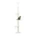 PawHut 88.5"-100.5" Floor to Ceiling Cat Tree,Tower with Scratching Posts, Cloud Shaped Platform image thumbnail 1