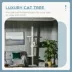 PawHut 88.5"-100.5" Floor to Ceiling Cat Tree,Tower with Scratching Posts, Cloud Shaped Platform image thumbnail 4