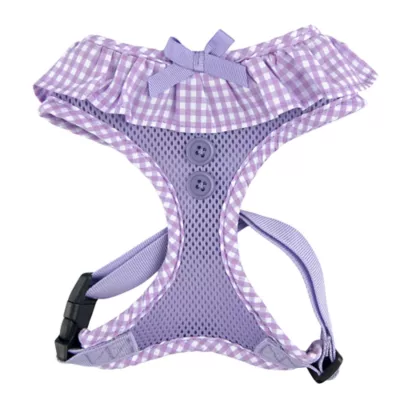 Puppia® Vivien Gingham Ruffle Air-Mesh Over-the-Head Dog Harness - Image 1