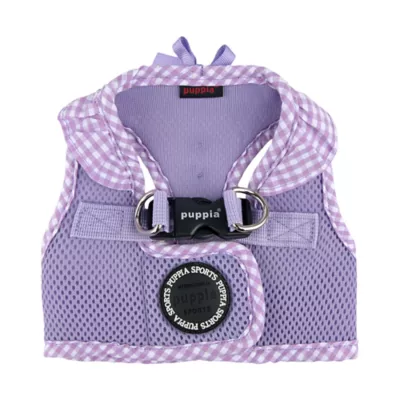Puppia® Vivien Gingham Ruffle Air-Mesh Step-In Dog Harness - Image 1
