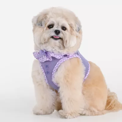 Puppia® Vivien Gingham Ruffle Air-Mesh Step-In Dog Harness - Image 4