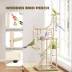 PawHut Bird Playground, 4 Layer Wooden Play Stand with Ladders, Chain Toy, Stainless Steel Cups,Tray image thumbnail 4