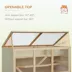 PawHut 3-Storey Wooden Cage with Slide and Tray image thumbnail 5