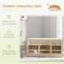 PawHut 3-Storey Wooden Cage with Slide and Tray image thumbnail 6