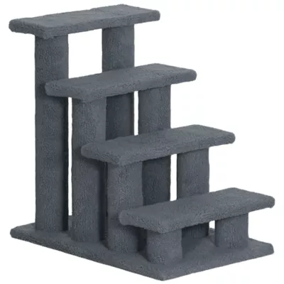 PawHut 4-Step Multi-Level Carpeted Cat Scratching Post Pet Stairs - Image 1