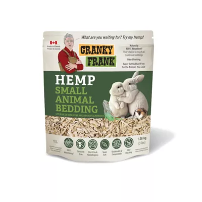 Cranky Frank Hemp Small Animal Bedding -Ultra Absorbent, Odor Blocking, Dust-Free, Hypoallergenic - Image 1
