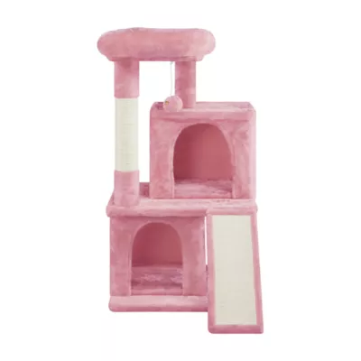 Yaheetech 36-in Multi-Level Cat Tree with 2 Condos and Scratching Board - Image 1