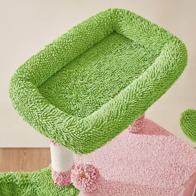 Yaheetech 42-in Cactus Cat Tree with Condo, Basket and Scratching Board - Image 5