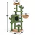 Yaheetech 53-in Cactus Cat Tree with Condo, Perch and Basket, Green/Brown image thumbnail 3