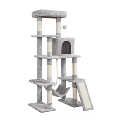 Yaheetech 54-in Multi-Level Cat Tree with Condo, Hammock and Scratching Board - Image 1
