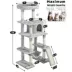 Yaheetech 54-in Multi-Level Cat Tree with Condo, Hammock and Scratching Board image thumbnail 3