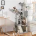 Yaheetech 57.5-in Multi-Level Cat Tree with 2 Condos, Perches and Basket image thumbnail 2