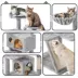 Yaheetech 57.5-in Multi-Level Cat Tree with 2 Condos, Perches and Basket image thumbnail 4