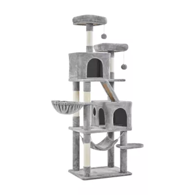Yaheetech 71.5-in Multi-Level Cat Tree with 2 Condos, 2 Perches, Basket and Hammock - Image 1