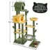 Yaheetech 68.5-in Oasis-Themed Cat Tree with 2 Condos and 3 Perches, Green/Yellow image thumbnail 3
