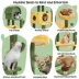 Yaheetech 68.5-in Oasis-Themed Cat Tree with 2 Condos and 3 Perches, Green/Yellow image thumbnail 5