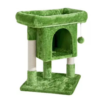 Yaheetech 23.5-in Compact Cat Tree with Condo, Wide Perch and Scratching Posts - Image 1