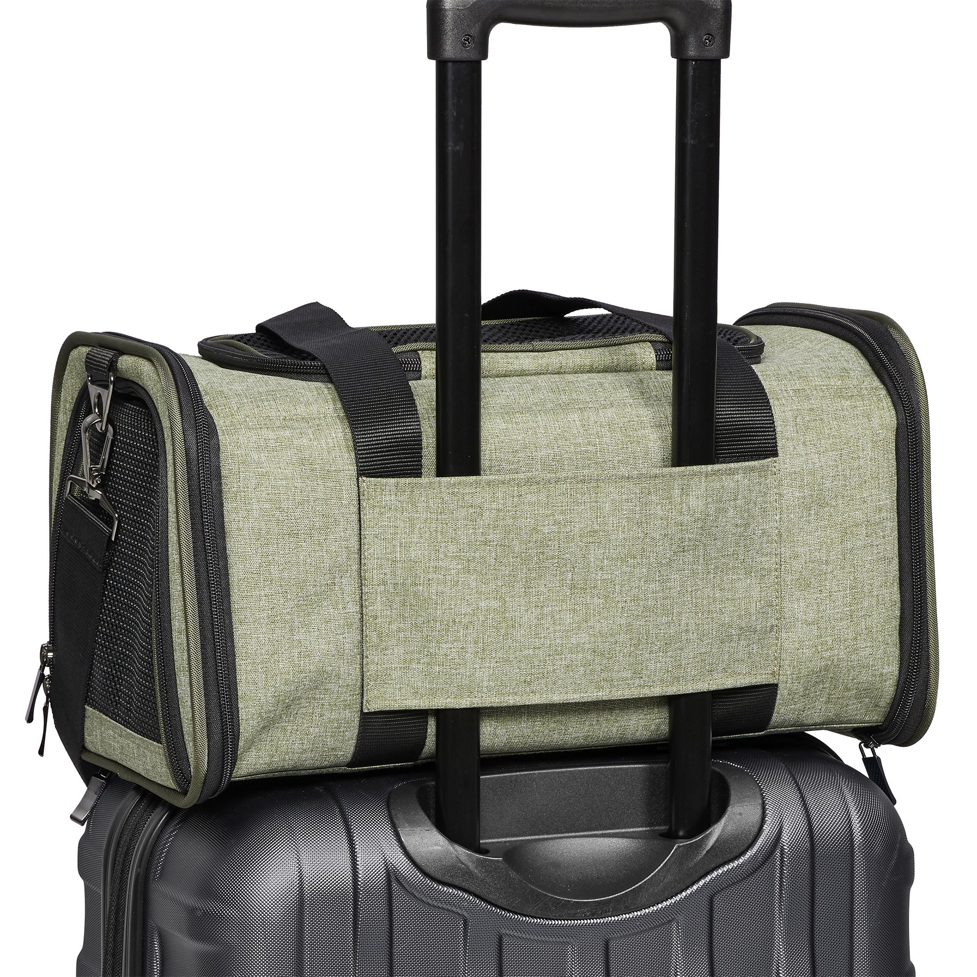 Midwest® Duffy Expandable Pet Carrier W/ Expandable Sides & Multiple Access Points, Green - thumbnail 4