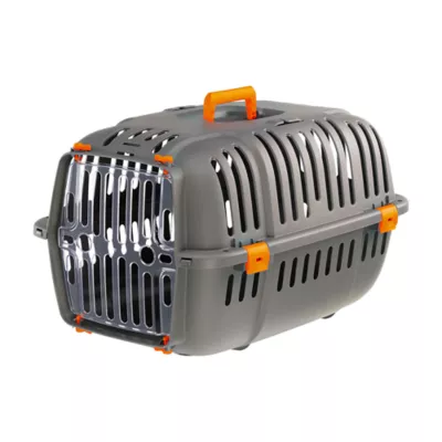 Midwest Homes for Pets Jet Travel Carrier W/ Built-In Orange Handle & Clear Door for Visibility - Image 1