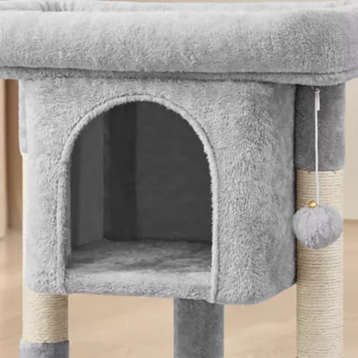 Yaheetech 23.5-in Compact Cat Tree with Condo, Wide Perch and Scratching Posts - Image 5