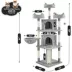 Yaheetech 69-in Multi-Level Cat Tree with 2 Condos, 3 Perches, Basket and Scratching Board image thumbnail 3