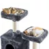 Yaheetech 71.5-in Multi-Level Cat Tree with 2 Condos, 2 Perches, Basket and Hammock image thumbnail 5