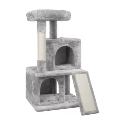 Yaheetech 36-in Multi-Level Cat Tree with 2 Condos and Scratching Board - Image 1