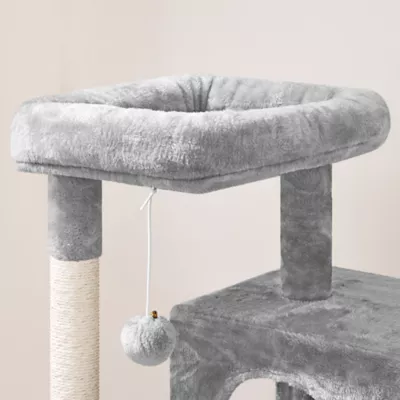 Yaheetech 36-in Multi-Level Cat Tree with 2 Condos and Scratching Board - Image 4