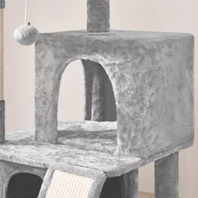 Yaheetech 36-in Multi-Level Cat Tree with 2 Condos and Scratching Board - Image 5