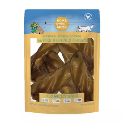 Home Sweet Comb, Nautral Honey Coated, Water Buffalo Crunchy Ears Dog Chews - Image 1