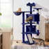 Yaheetech 57.5-in Multi-Level Cat Tree with 2 Condos, Perches and Basket image thumbnail 2