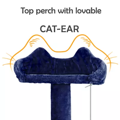 Yaheetech 57.5-in Multi-Level Cat Tree with 2 Condos, Perches and Basket - Image 5