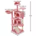Yaheetech 57.5-in Multi-Level Cat Tree with 2 Condos, Perches and Basket image thumbnail 3