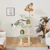 Yaheetech 58-in Cat Paw-Shaped Multi-Level Cat Tree with 2 Condos and 2 Perches, Beige image thumbnail 2